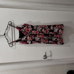 As U wish flamingo flower print dress L